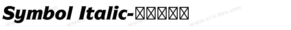 Symbol Italic字体转换